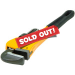14in Iron Straight Pipe Adjustable Wrench Plumbing Water Gas Soft Grip